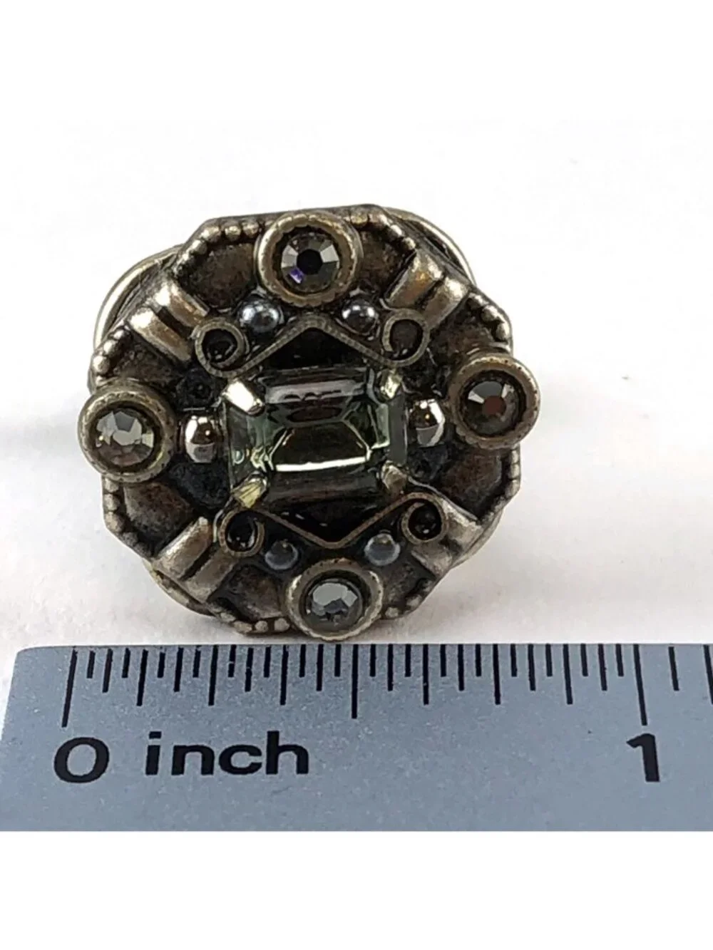 Vintage Michal Golan Cuff Links Pale Blue Rhinestone